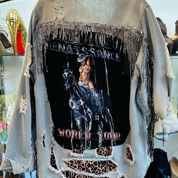 Jackets & Coats | Renaissance Beyonce World Tour Denim Jacket With ...